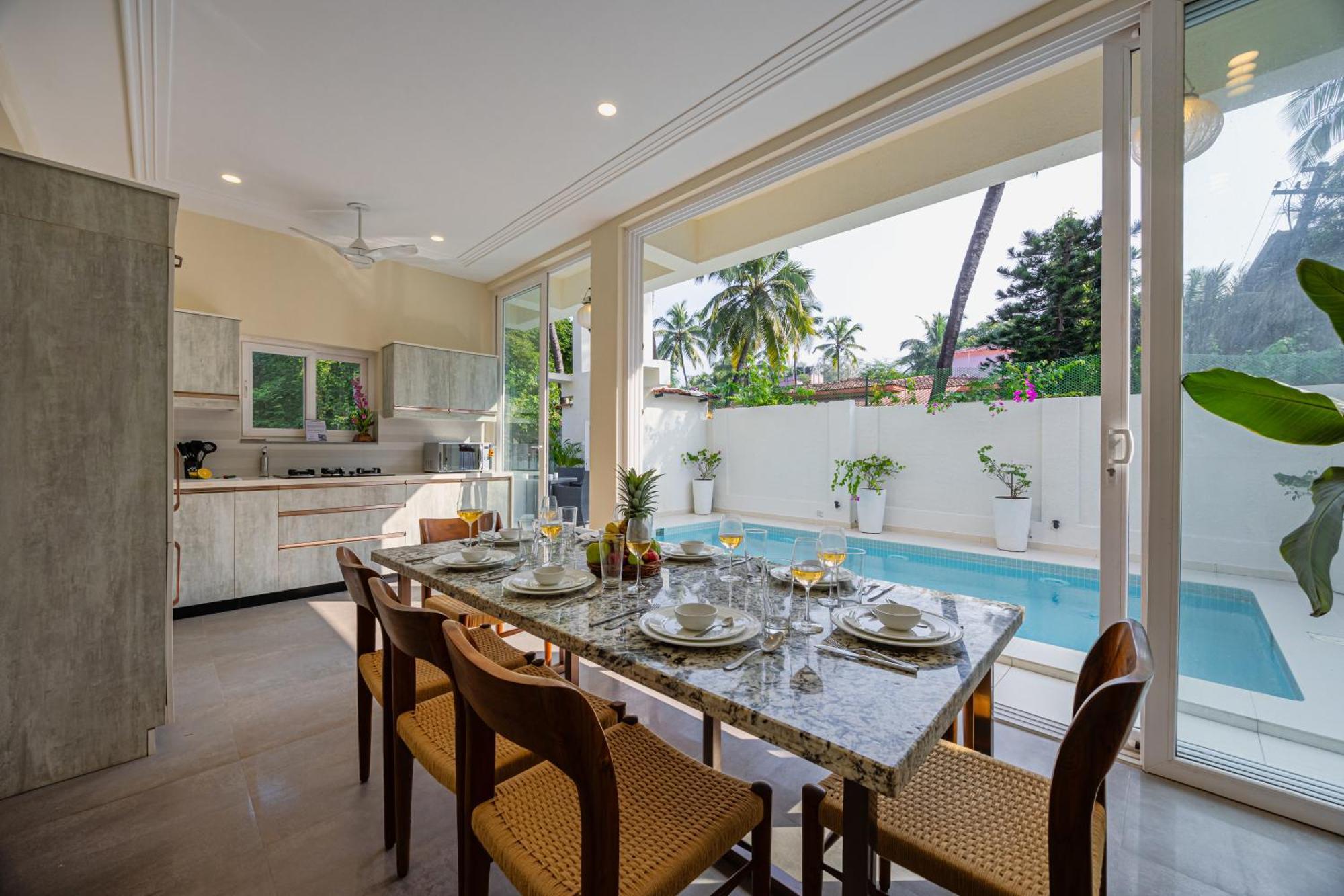 Elivaas 4 Bhk Near With Private Pool & Bar - Casa Boa Vida